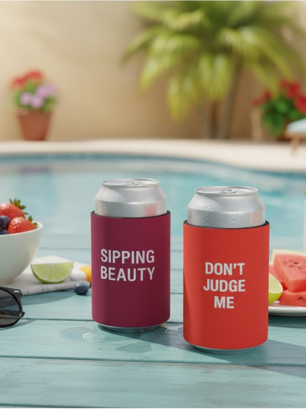 Koozies Super Cute Drink🍹🍺 - 1 Slim Can & 1 Standard Can - Sold as a set.